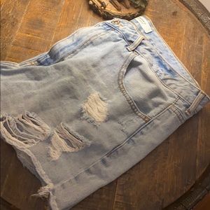 forever 21 high waisted shorts size 31 light wash